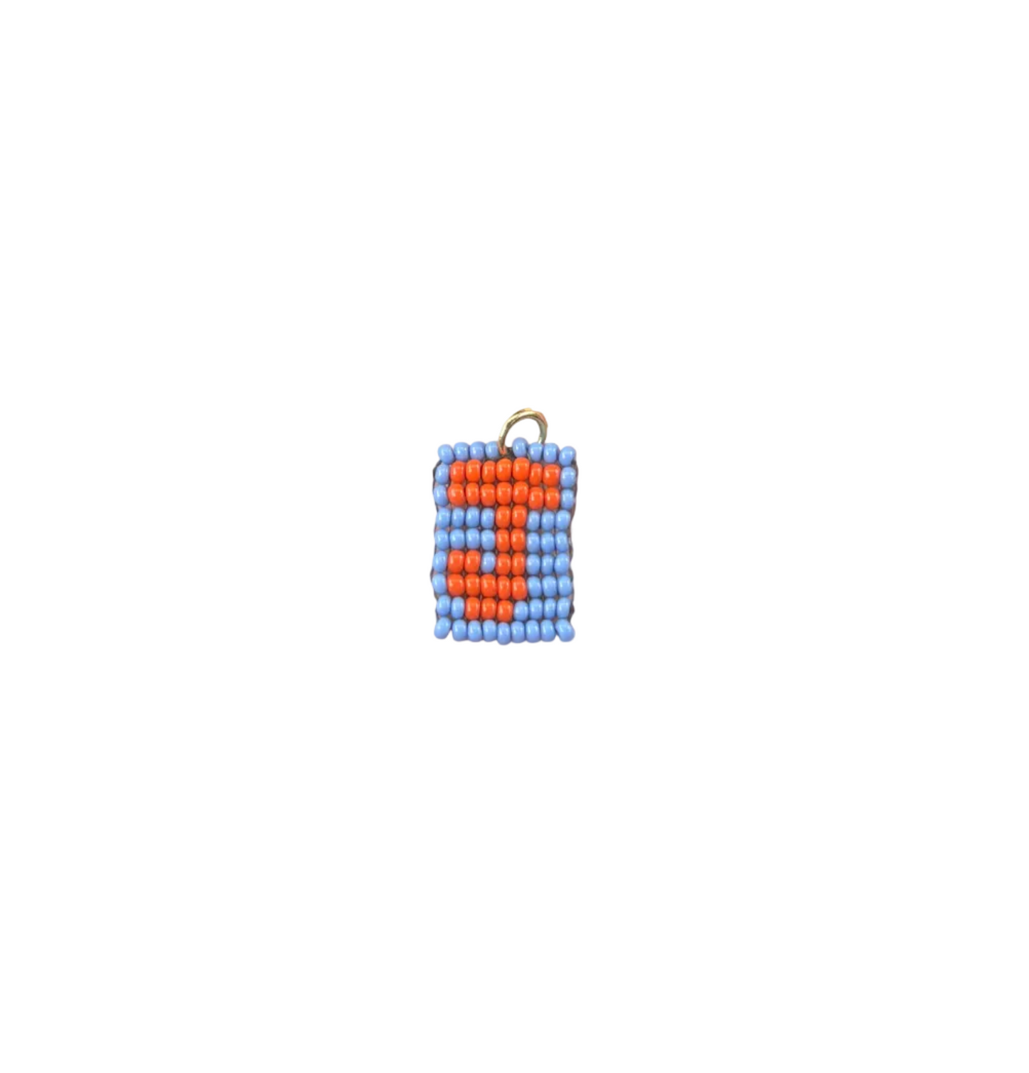 J - periwinkle & orange
