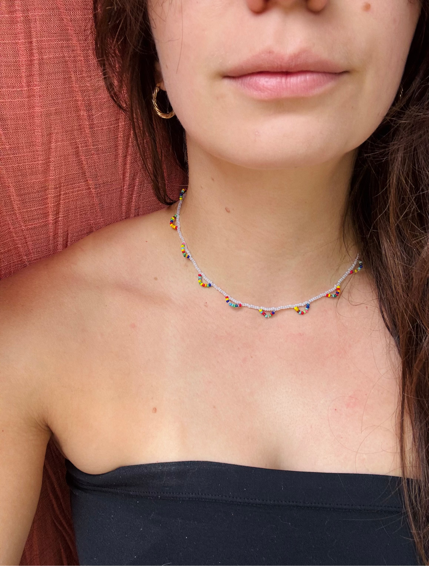 half moon necklace - she's like a rainbow