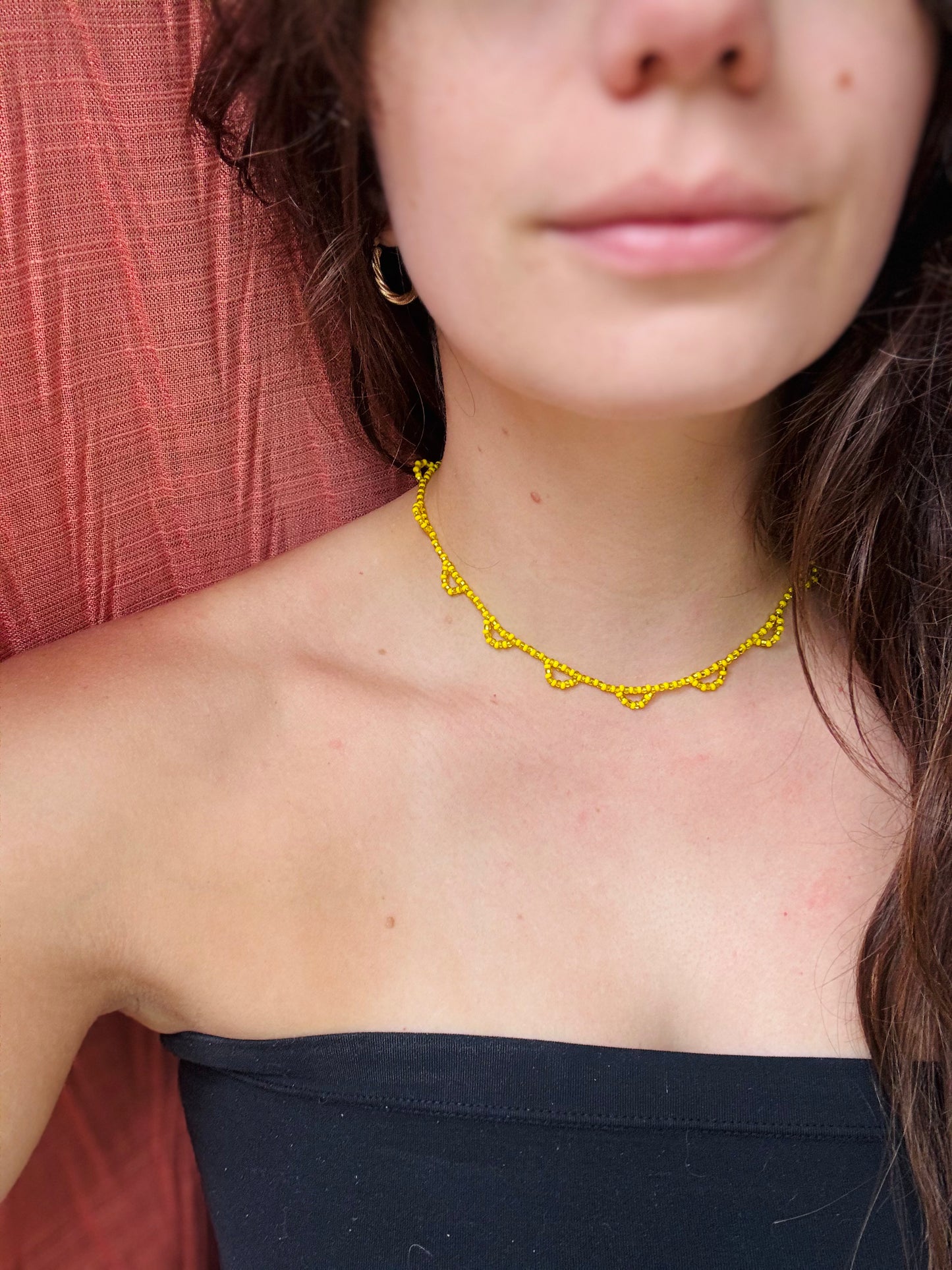 half moon necklace - sunshine