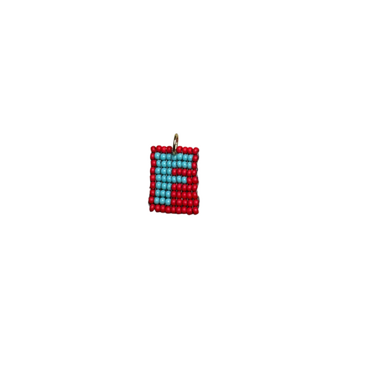 red & teal - F