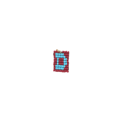 D - maroon & blue