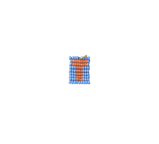 T - periwinkle & neon orange