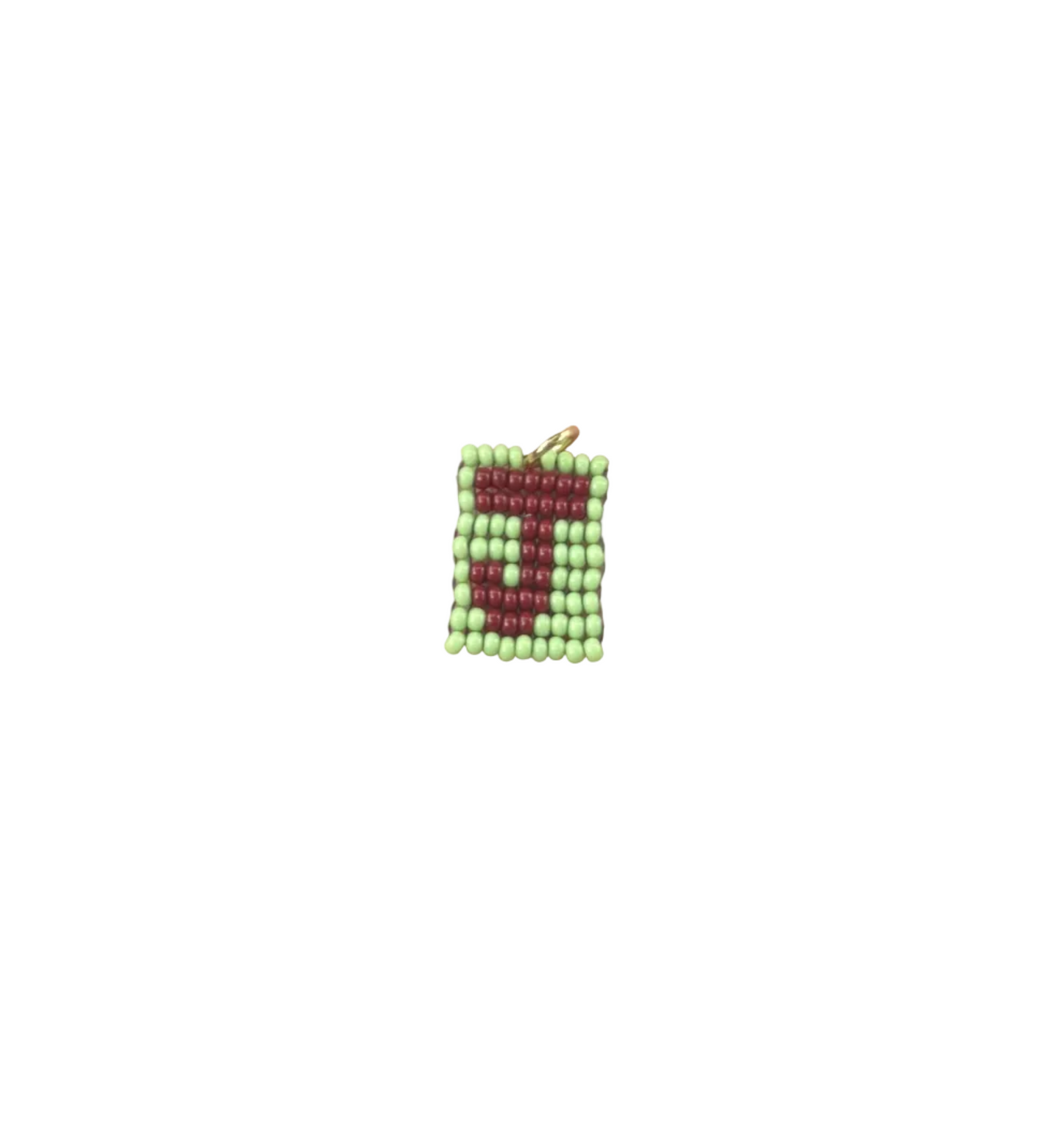 J - maroon & light green