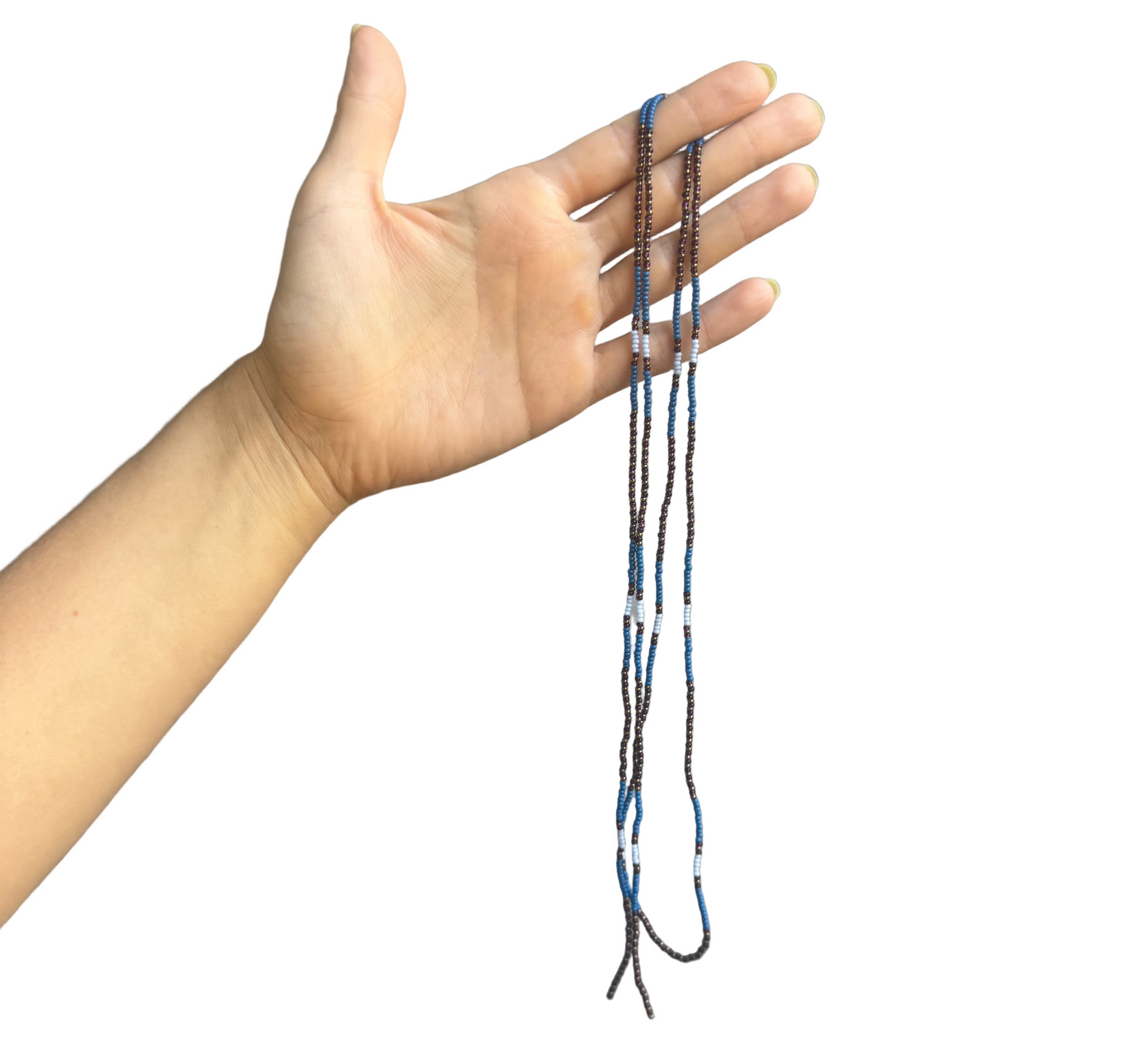 wrap necklace - bronze, purple, blue & baby blue