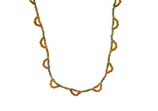 half moon necklace - bubblegum summer