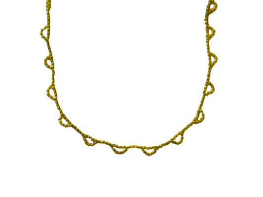 half moon necklace - sunshine