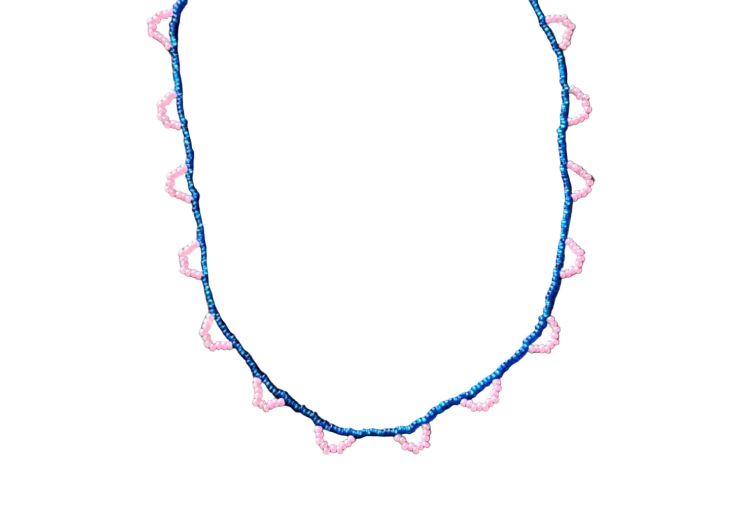half moon necklace - pink sky